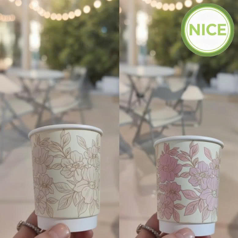 Ly giấy đổi màu