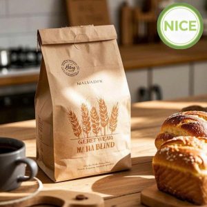 Alternative view of Túi giấy kraft đáy bằng không quai