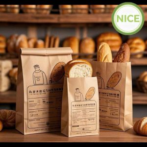 Túi giấy kraft đáy bằng không quai